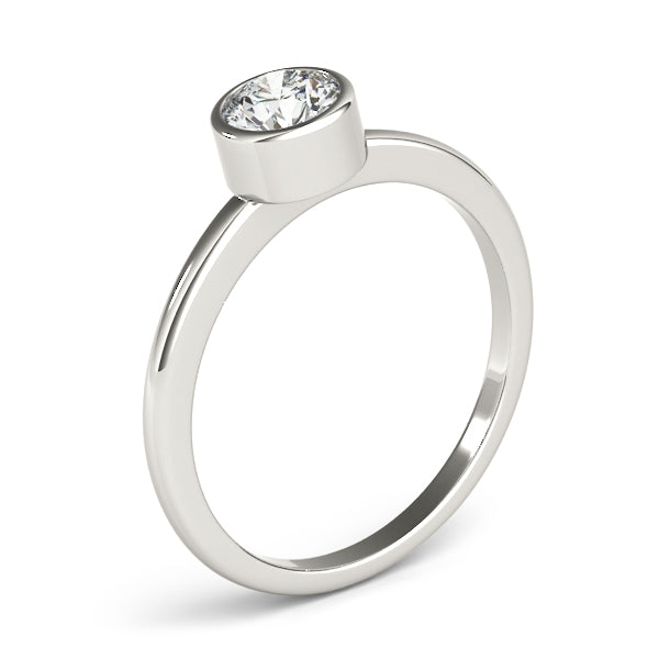 Luna Round Diamond Solitaire Engagement Ring-VIRABYANI